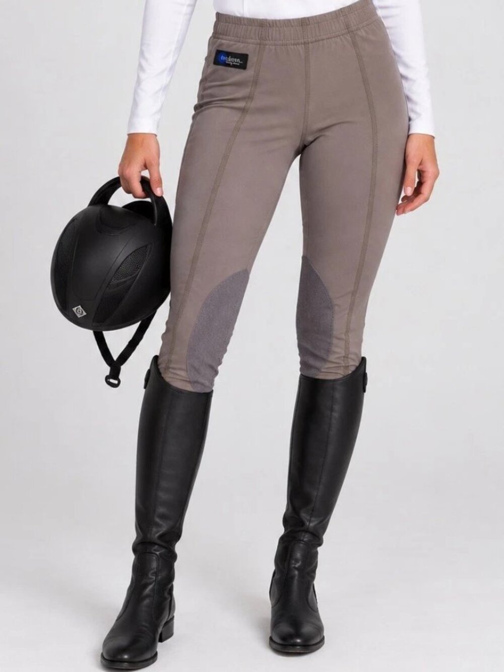 Irideon Riding Wear Knee Patch Riding Breeches Tights Taupe Equestrian S Small